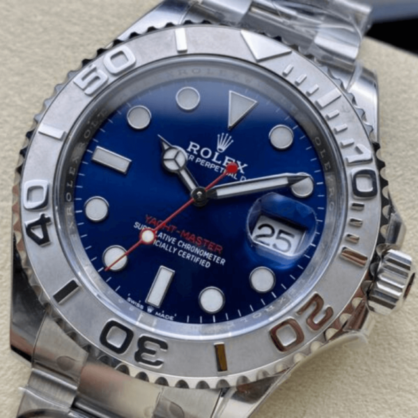 Replica Rolex Yacht Master Oyster Silver - Blue Dial - Image 3