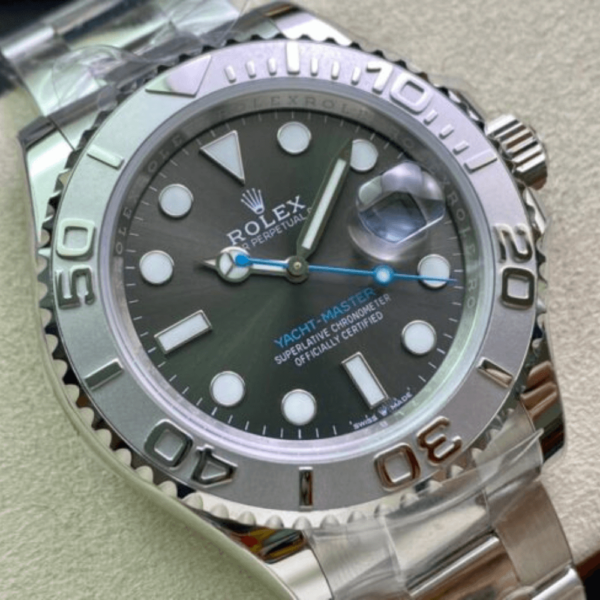 Replica Rolex Yacht Master Oyster Silver - Grey Dial - Image 2