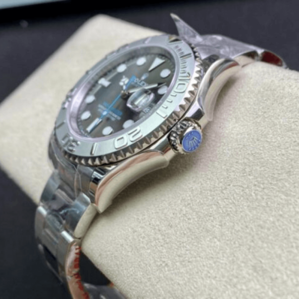 Replica Rolex Yacht Master Oyster Silver - Grey Dial - Image 3