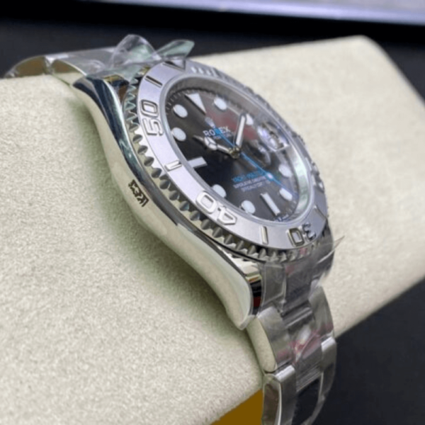 Replica Rolex Yacht Master Oyster Silver - Grey Dial - Image 4